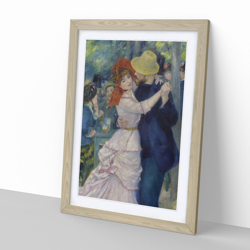 Dance at Bougival by Pierre-Auguste Renoir - Framed Print, 48cm H x 36cm W x 2cm D, Oak