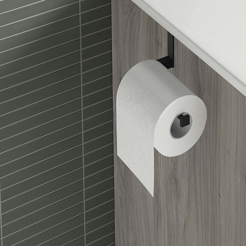 Porte-papier hygiénique en laiton DAX,, Noir mat