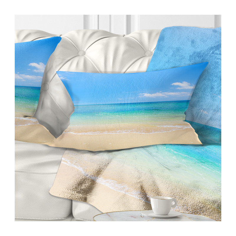 Coussin Blue Waters Under Blue Sky - Sea & Shore, 12 po x 20 po, Coussin lombaire