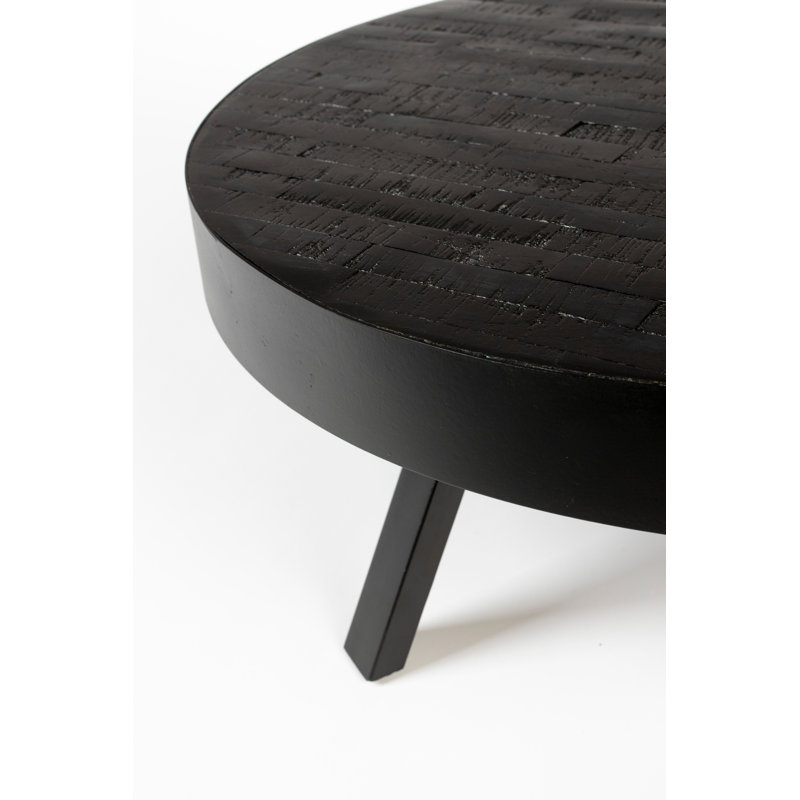 Suri Solid Wood Coffee Table, 32" H x 32" L x 32" W, Black