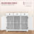 Sideboards | HOMCOM Modern Distressed White Sideboard with Solid Wood Top, 3 Drawers | Solid Rubber Wood Countertop | Engineered Wood Frame
