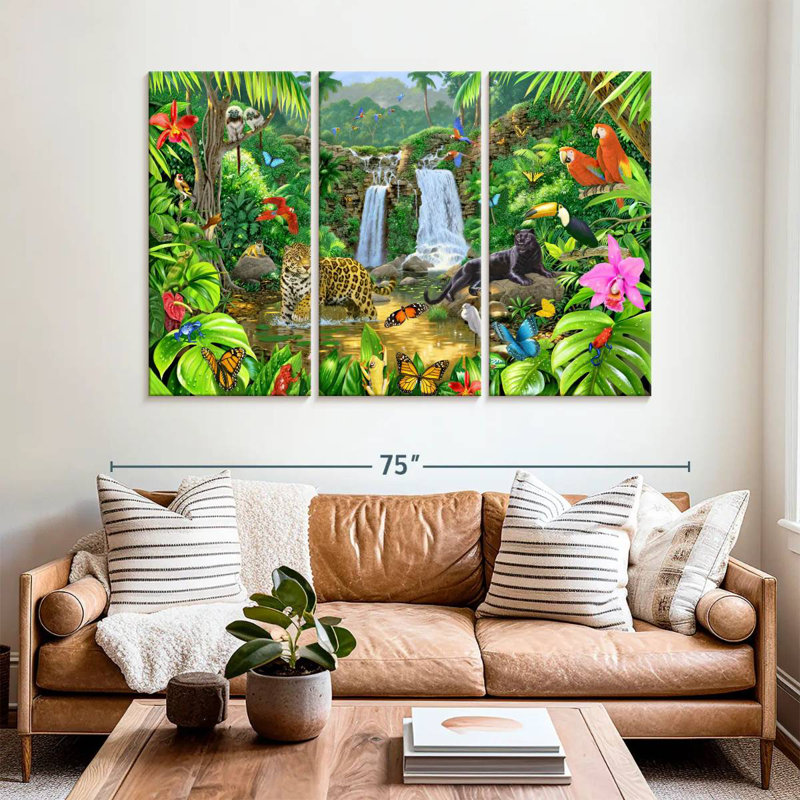 Brampt Rainforest Harmony I, 42" H x 65" W