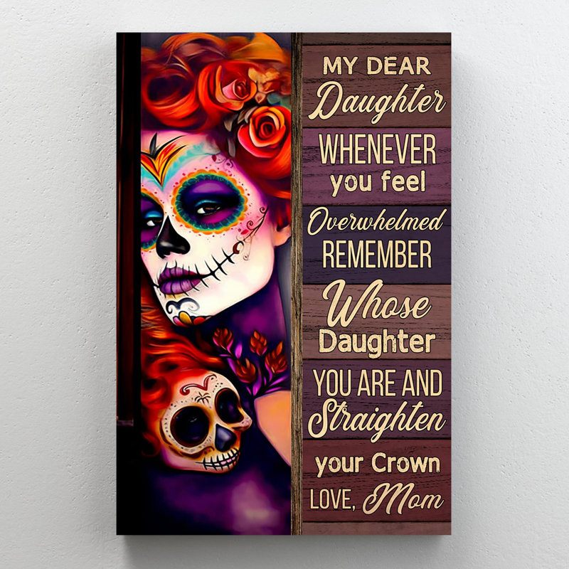 «My Dear Daughter Love Mom», impression sur toile rectangulaire 1 pièce «My Dear Daughter Love Mom»