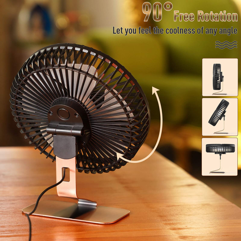 6 inch USB Desk Fan, Bronze
