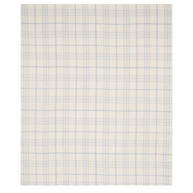 Nils Plaid Linen Fabric, Blue