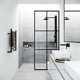 Ventana 34" W x 74" H Fixed Framed Shower Screen with 3/8" Glass