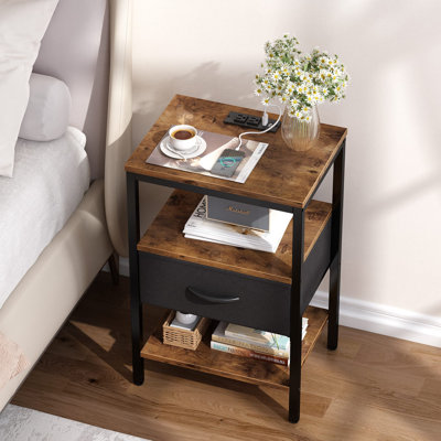 Avonni End Table Set with Storage and Built-In Outlets