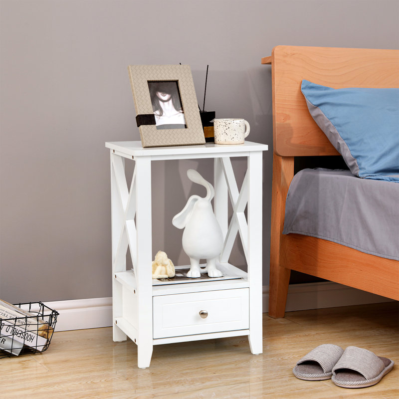 40cm W Manufactured Wood Bedside Table