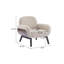 Chaise d'appoint rembourrée avec pieds en bois d'hévéa Yousef-125244278