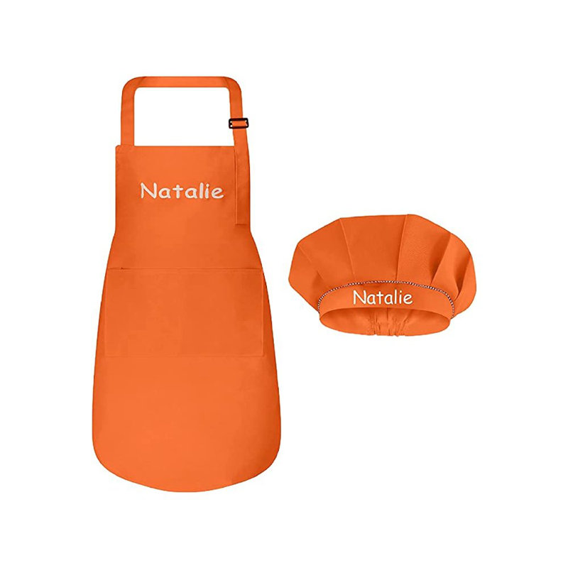 No Pattern Apron Sets, Small, Orange, Yes