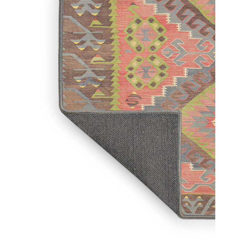 Tapis de zone brun/vert contemporain, Rectangle 7 pi x 10 pi