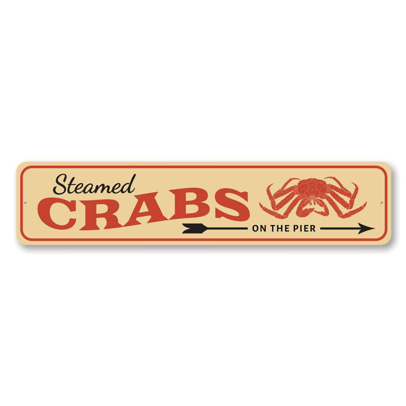 Plaque en aluminium crabes à la vapeur, H 6 po x l 24 po x P 0,06 po