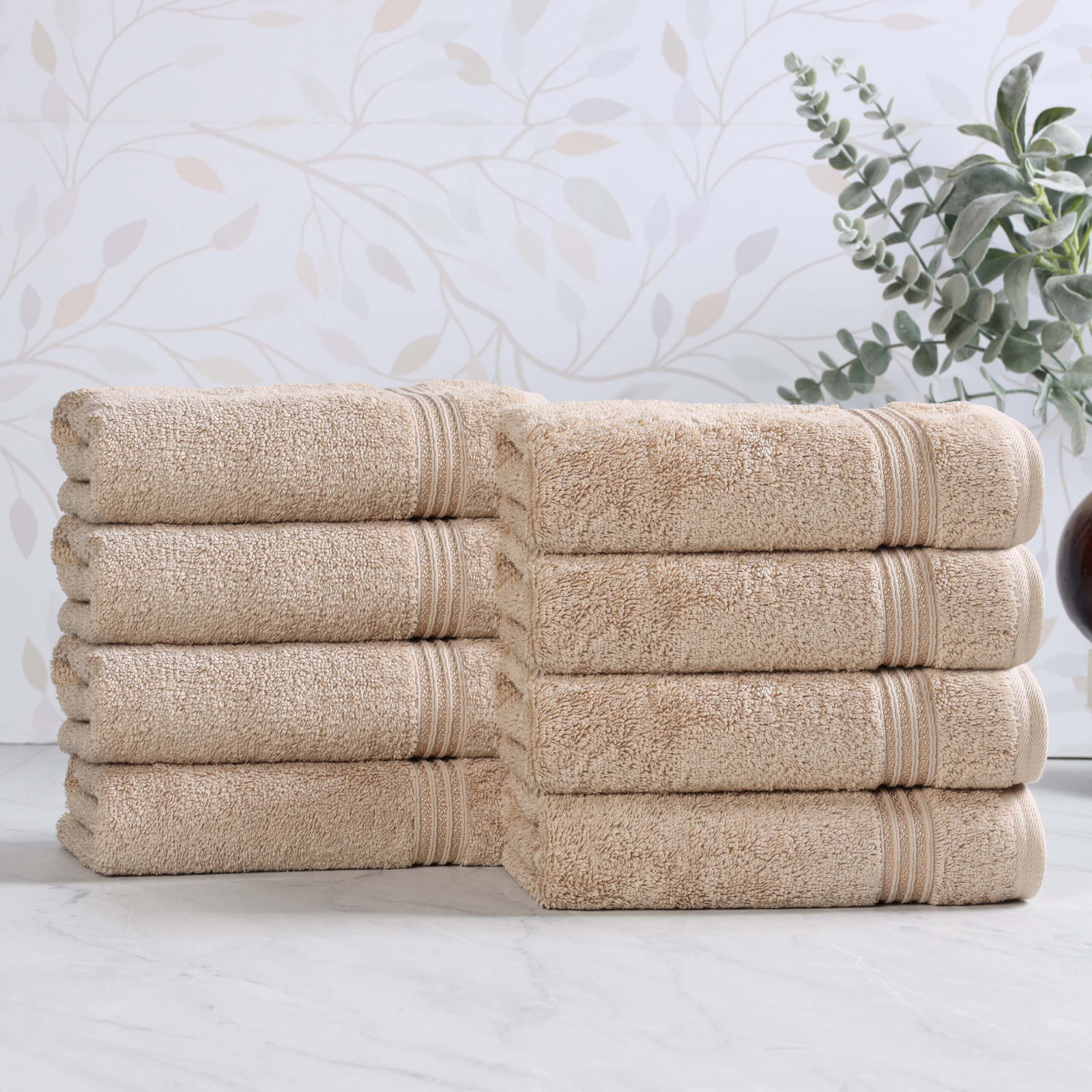 Oleg Egyptian Cotton Hand Towel Set, Taupe