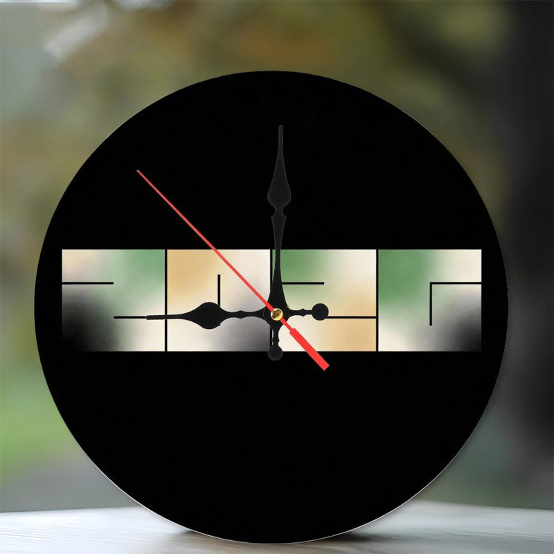 Horloge murale 10 po 2026 | Quartz silencieux, imprimé UV, à piles, Dégradé vert clair