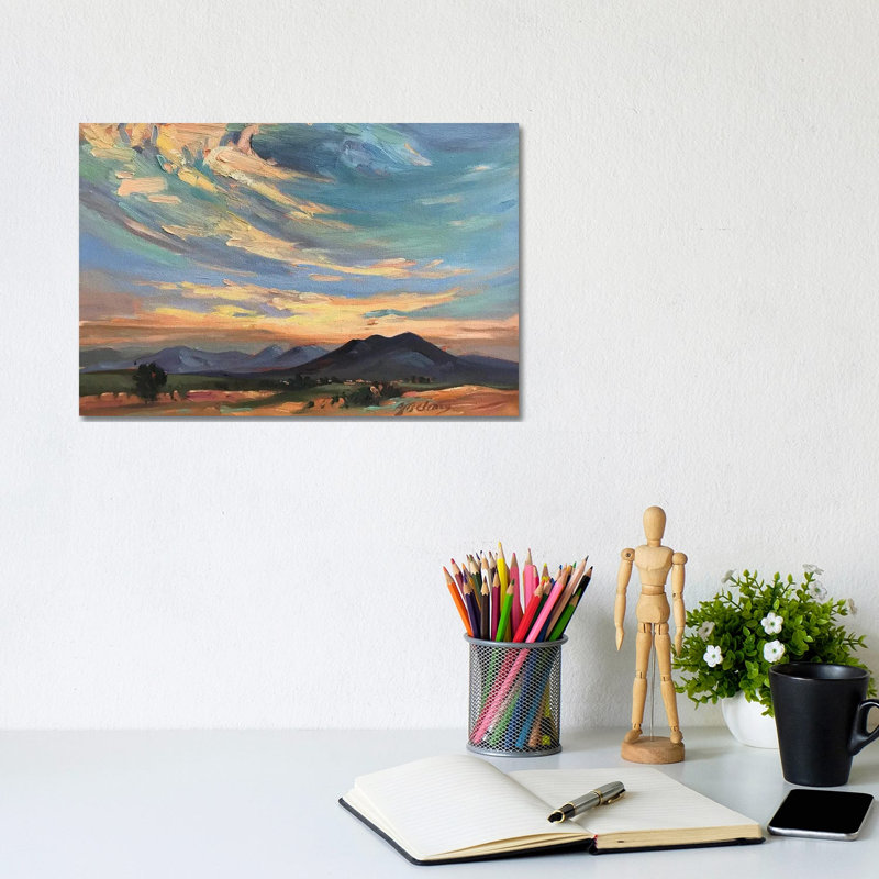 Taos Mountain New Mexico 1 Piece Wall Art on Canvas, 20.32 cm H x 30.48 cm W x 1.905 cm D, Does Not Apply