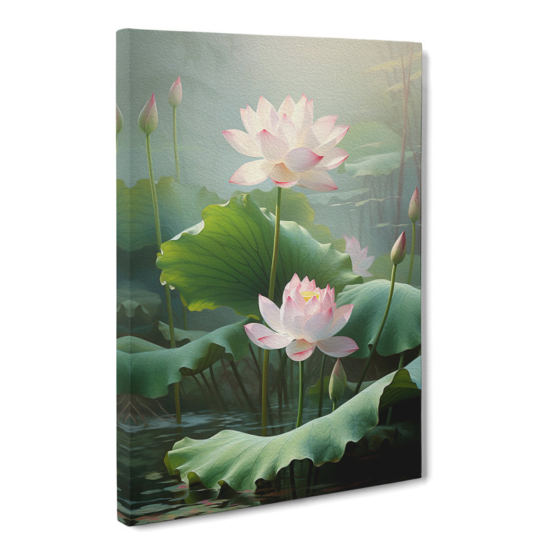 Lotus Flower Classicism No.2 - No Frame Print, 60cm H x 40cm W x 3cm D