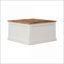 Table basse carrée 31,5 "avec rangement sur le dessus, facile à assembler pour le salon