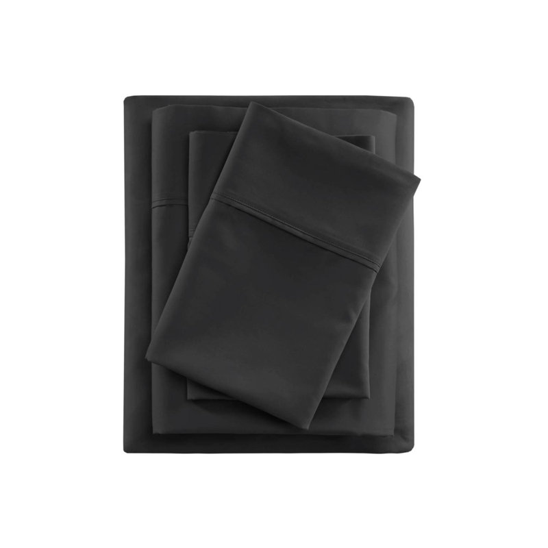 Ensemble de draps 4 pièces en mélange de coton avec poches profondes