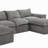 6 - Piece Upholstered Gray Chenille Modular Sectional Sofa with Removable Ottoman– Fully Compressed, No Assembly Required-293260423