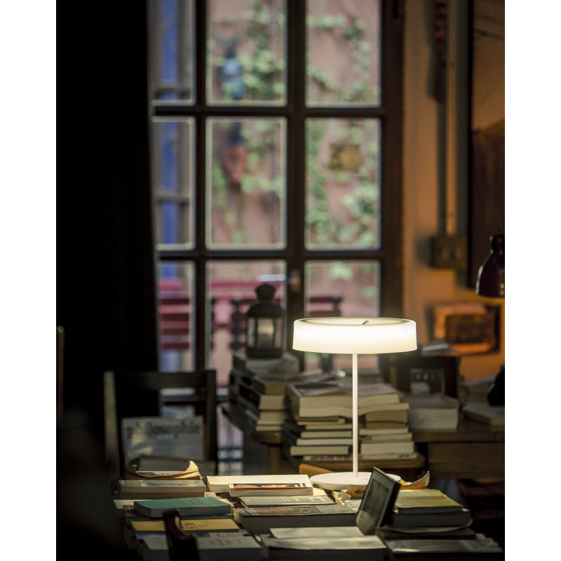 Metal Desk Lamp, White, Translucent