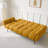 Modern 76.7 in. Flared Arm Linen Rectangle Convertible Sofa-920795755