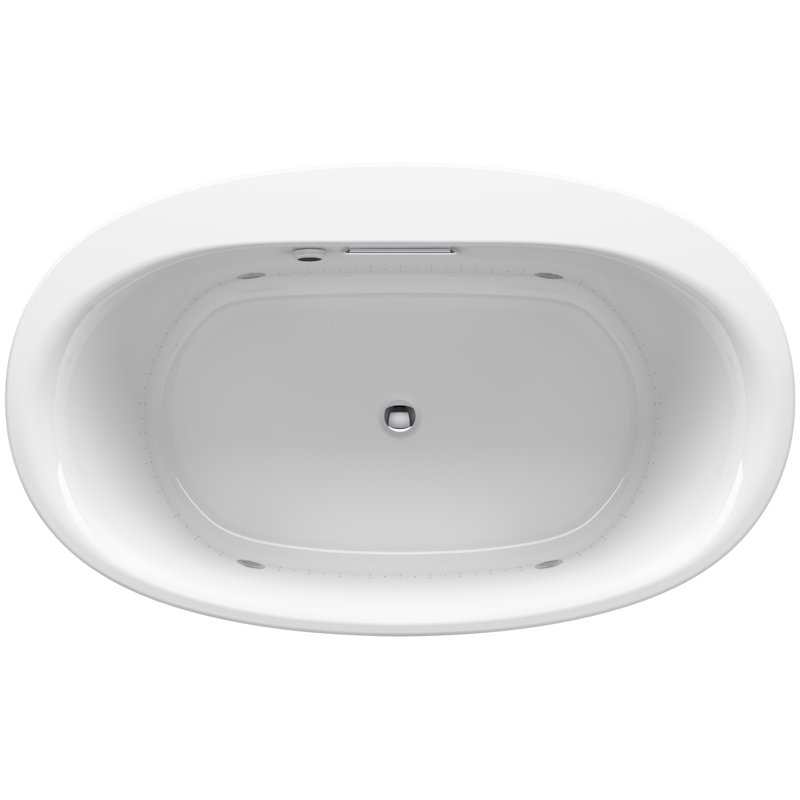 Baignoire d'ambiance ovale bubblemassage™ avec chromothérapie Underscore, Blanc