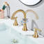Robinet de lavabo de salle de bain à 2 poignées avec bonde escamotable, robinet central sans plomb pour meuble-lavabo, véhicule récréatif-100865008