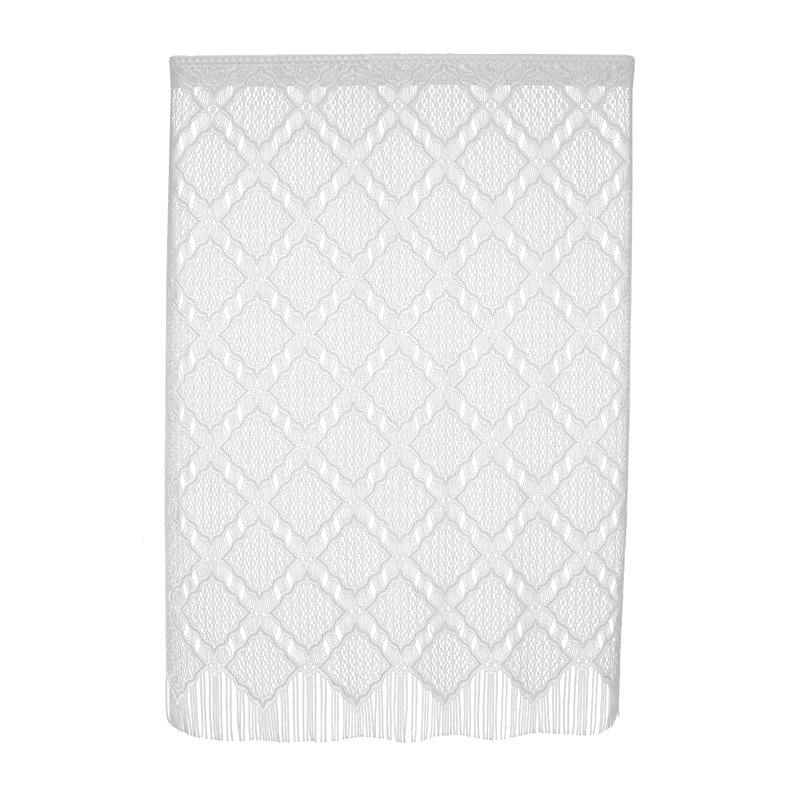 Romain Sheer Single Curtain Panel, 48" W x 63" L, White