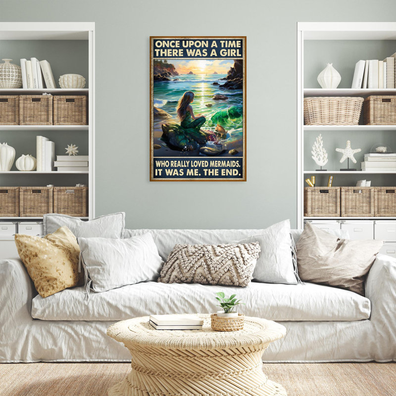 «Who Really Lived Mermaids», reproduction sur toile, H 36 po x l 24 po x P 1,25 po