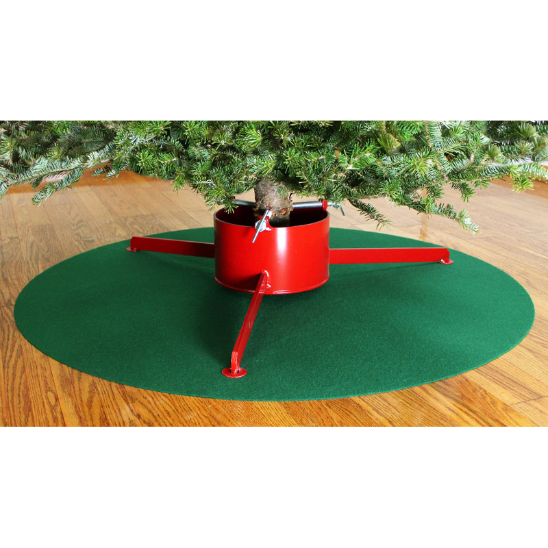 Tapis de protection pour pied d'arbre de Noël - absorbant / imperméable / lavable à la machine, L 28 po x P 28 po, Vert