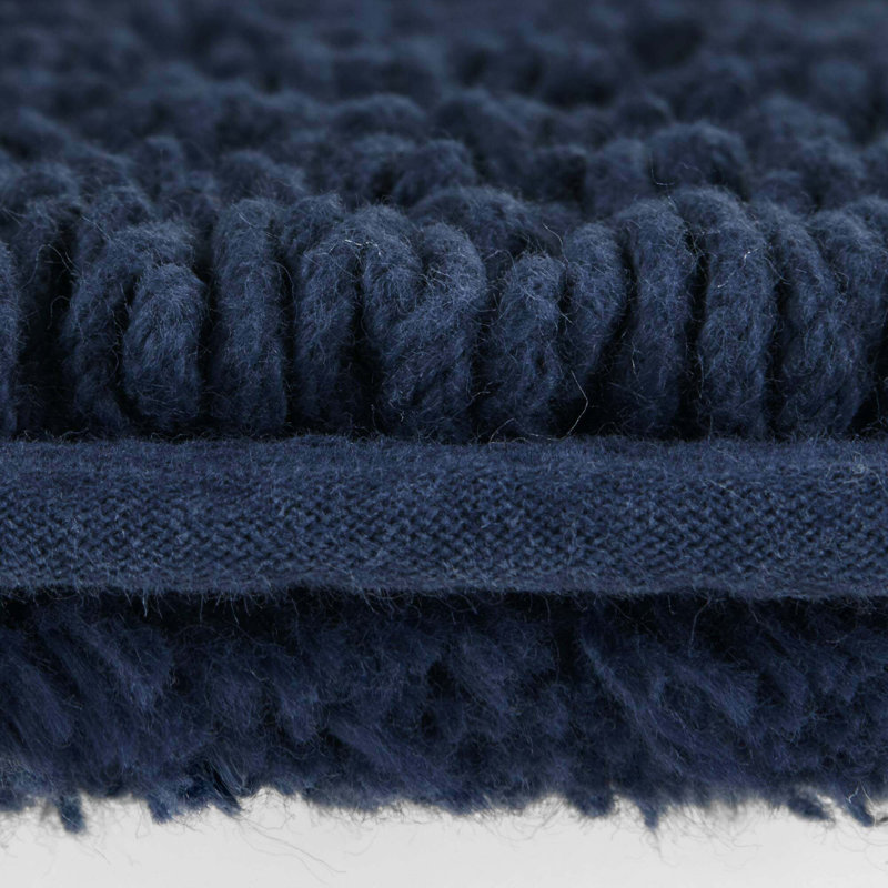 Tapis pour salle de bain réversible 100% coton 24 GSM 36 "bleu, L 36 po x l 24 po, Marine