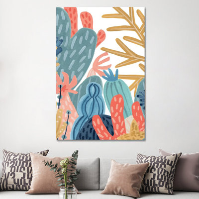 Paper Reef III by June Erica Vess - Wrapped Canvas Painting