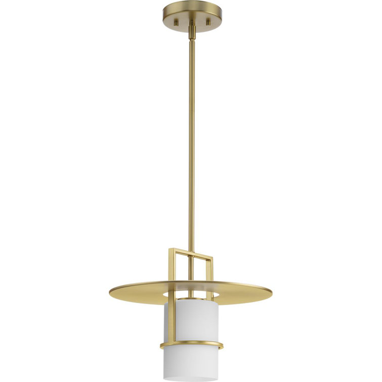 Cinder Single Light Etched Glass Dimmable Pendant