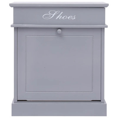 2 Pair Solid Wood Flip Down Shoe Storage