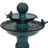 Weather-Resistant Resting Birds Contemporary Blue Ceramic 2-Tiered Outdoor Water Fountain-462011235