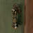Half-Moon Hand-Painted Entryway Storage Cabinet