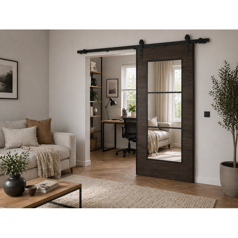 Ketterer Barn Door, 86cm x 205cm, Black, 1
