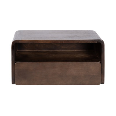 Kato Wooden Floating Side Table with Storage Drawer