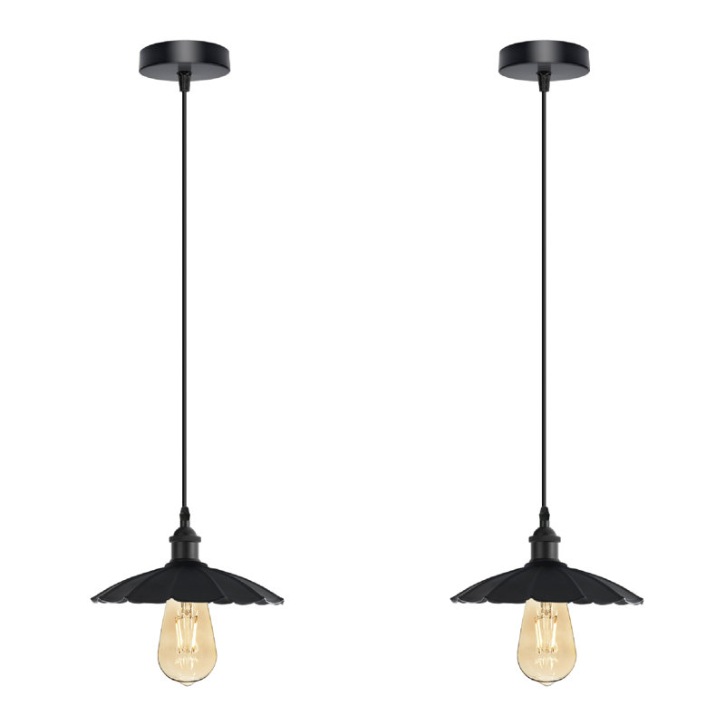 Contreras 1 - Light Painted Dome Pendant, Black, Yes, LED
