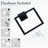 Bathroom Hardware Set 3-Pieces With Toilet Paper Holder, Towel Ring Bath Accessories Set Wall Mounted In Matte Black-121793989