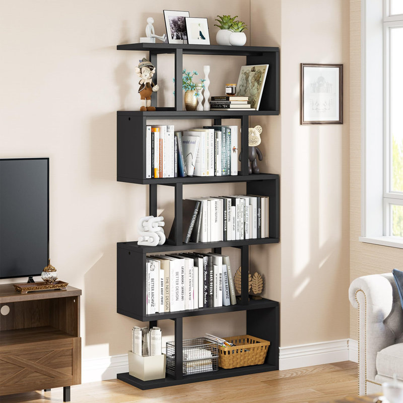Aniya 69'' Steel Geometric Bookcase | Stylish Storage