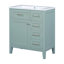 Ensemble de meuble-lavabo 30 po avec lavabo, armoire de salle de bain verte avec tiroirs, cadre solide et panneau de fibres à densité moyenne (ancien numéro de référence: N725S999222F)-116234358