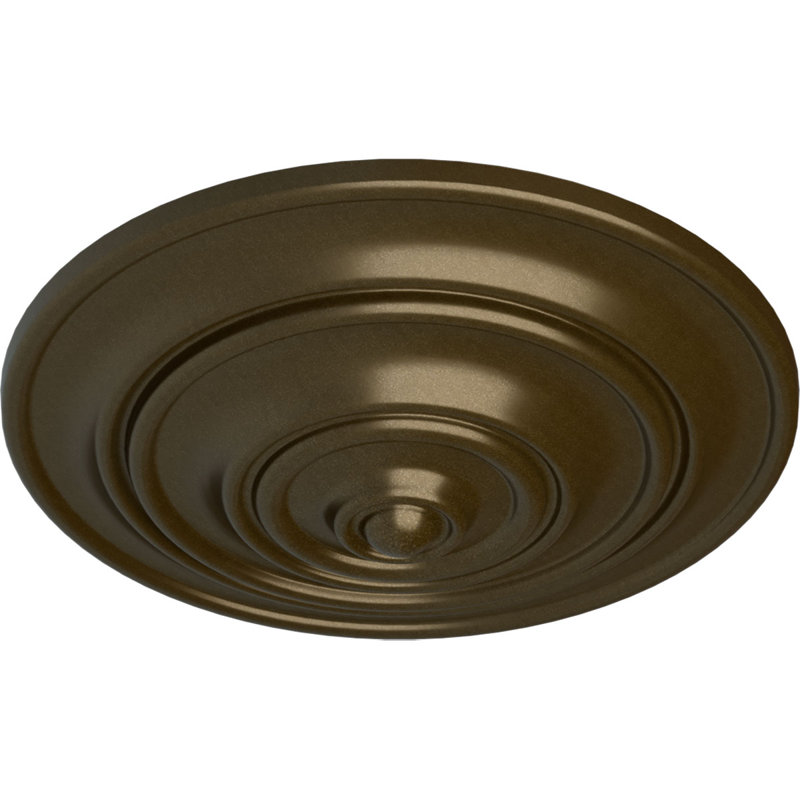 Médaillon de plafond Endurathane Baltimore, P 15 3/8 po x P 4 1/4 po x P 1 1/2 po (convient aux auvents jusqu'à 5 1/2 po), finition or pâle peinte à la main
