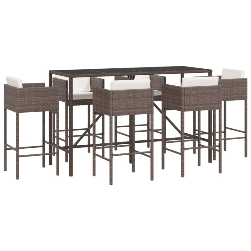 50 cm Wicker/Rattan Bar Set Bar Cabinet