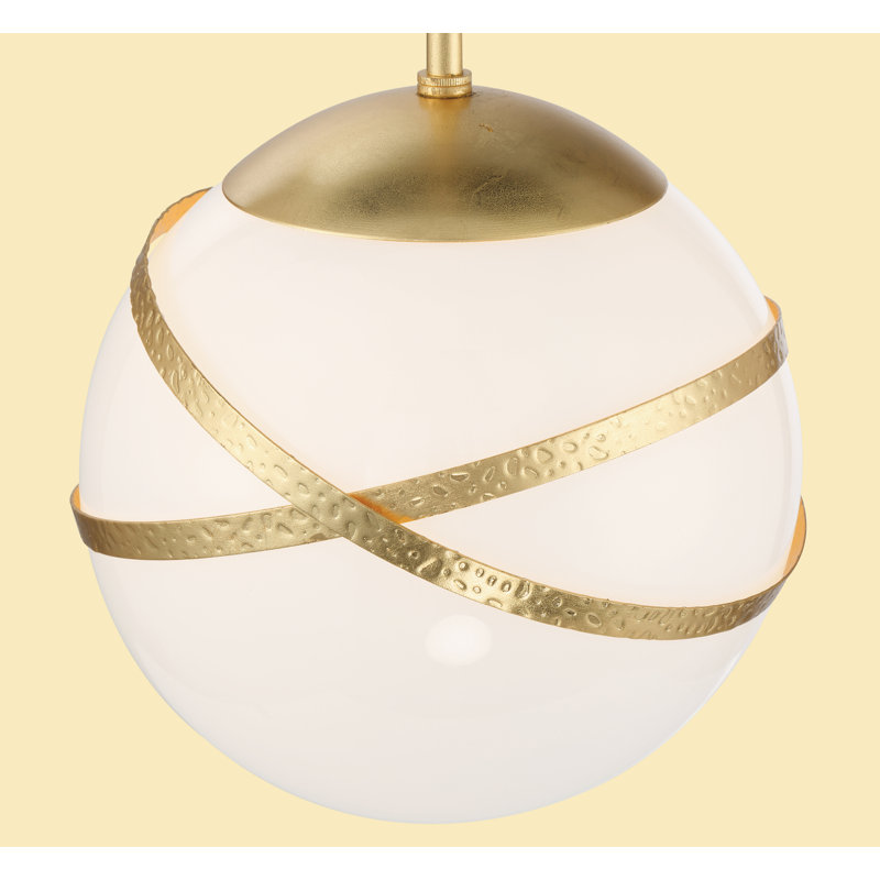 Porphyrion 1 - Light Spring Gold Leaf Sphere Pendant