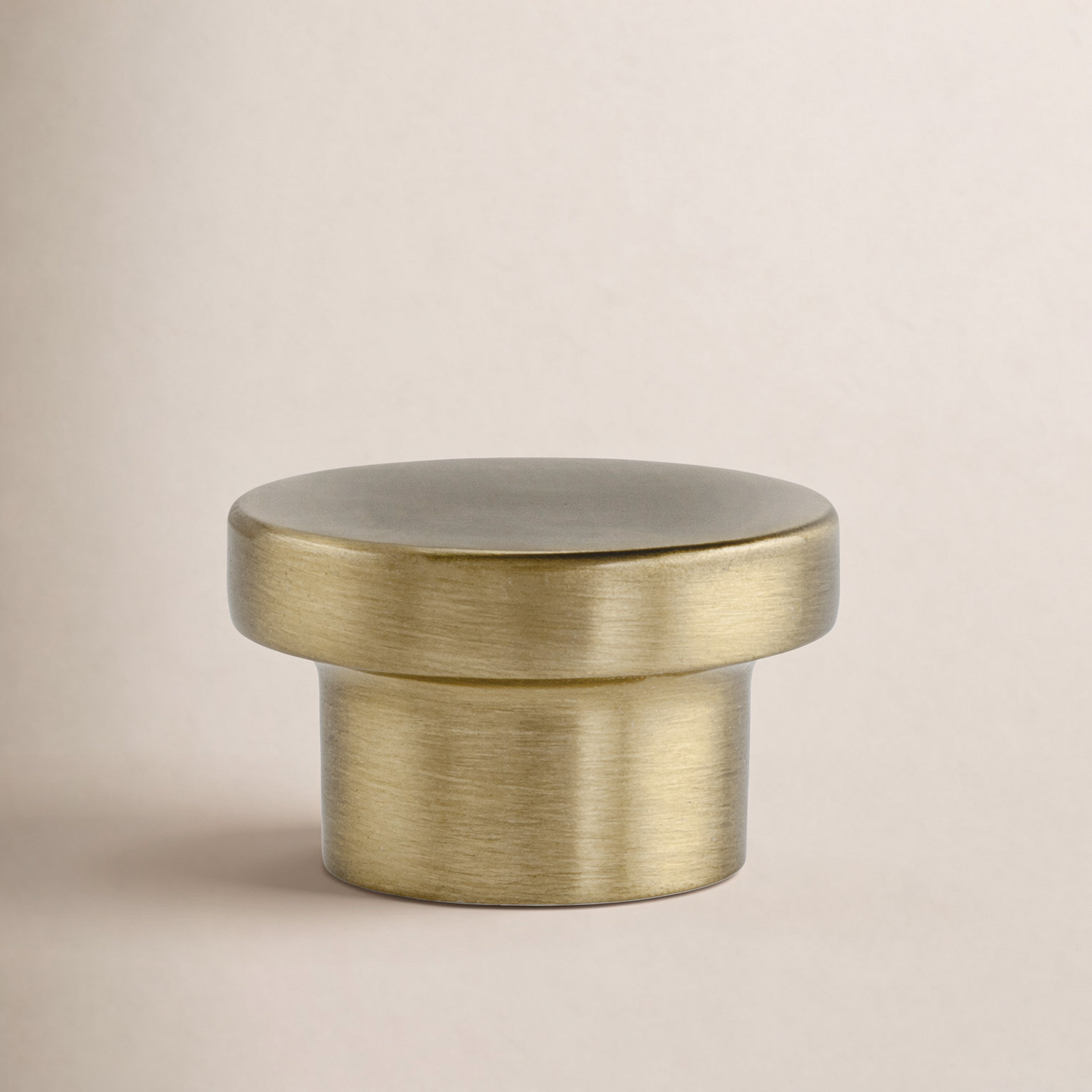 Ethan Oversized Round Cabinet Knob, Satin Brass, 1 1/4"