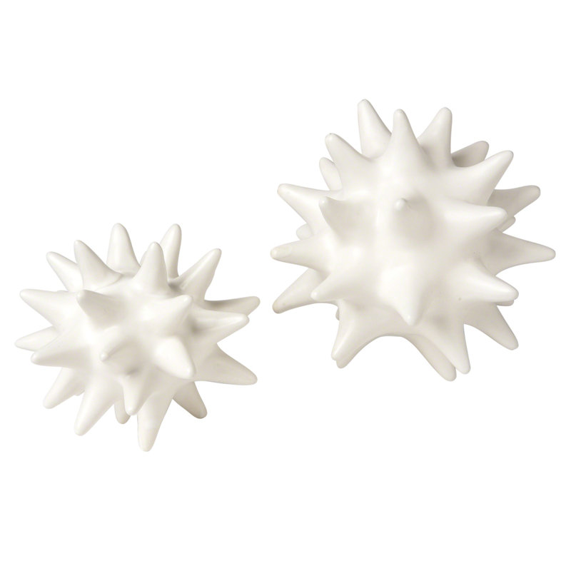 Urchin, 7" H x 7" W x 7" D, Matte White
