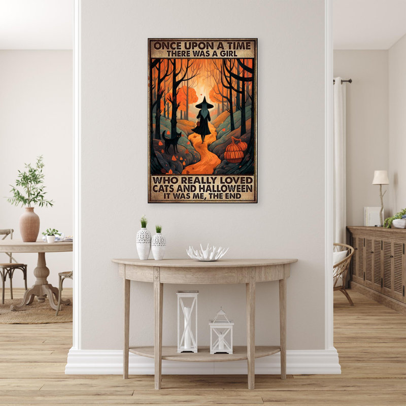 Chats et Halloween sur toile, impression, H 36 po x l 24 po x P 1,25 po