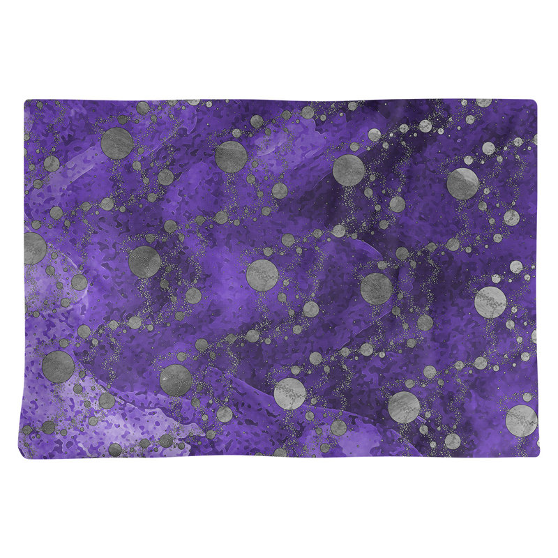 Napperon en planètes et étoiles 18 po, Mauve