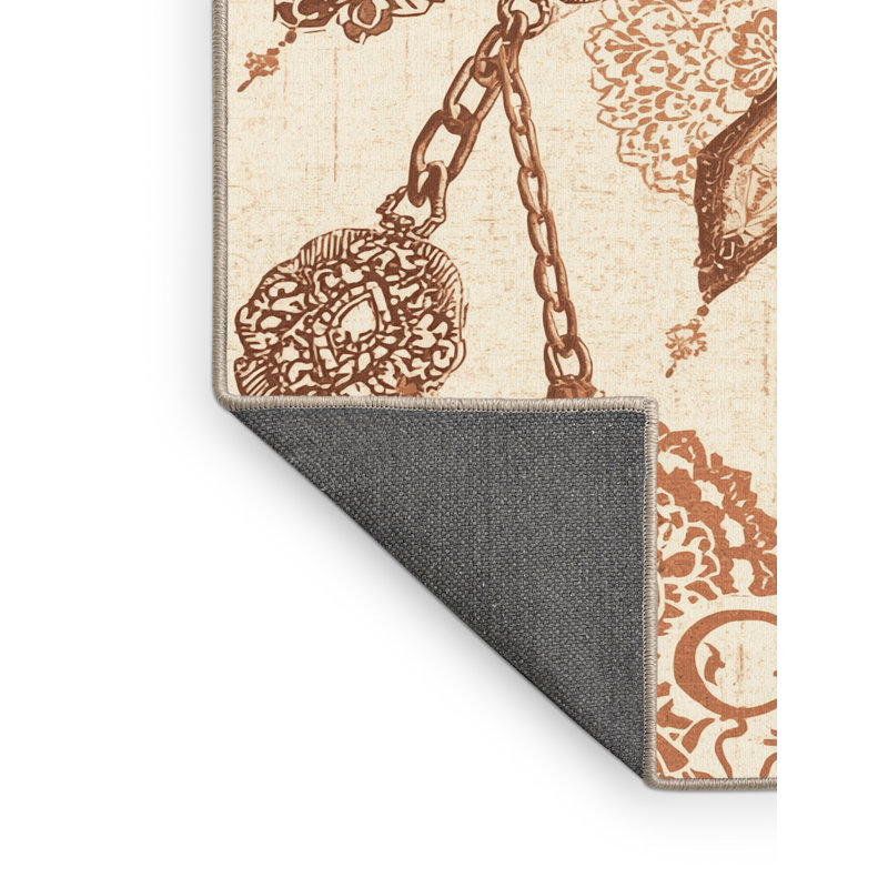 Tapis beige moelleux moelleux de style bohémien à l'allure rétro - reliure beige, 2 x 3